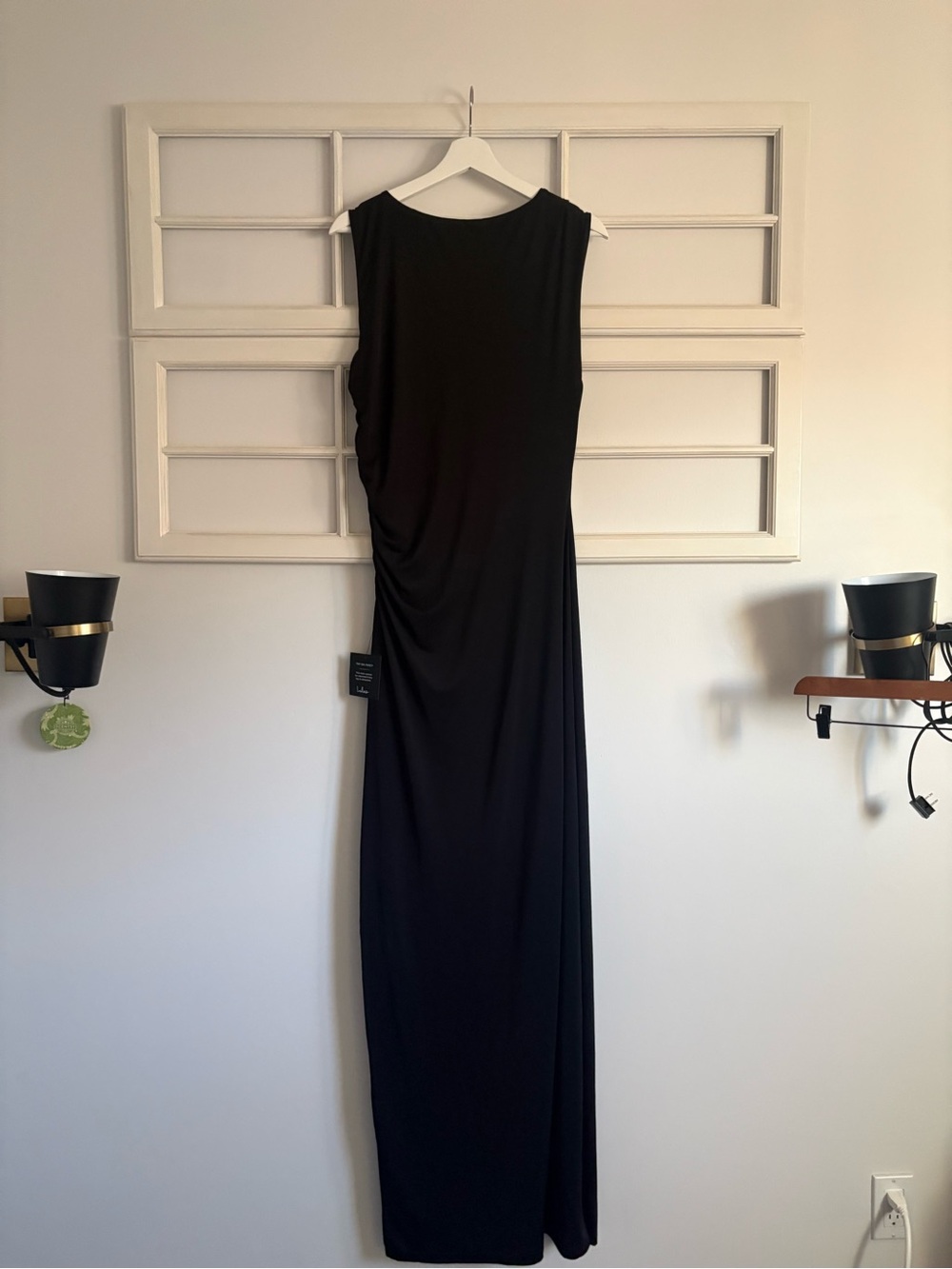 91. Lulu's Black Sleeveless Ruched Maxi Dress - Picture 2 of 4
